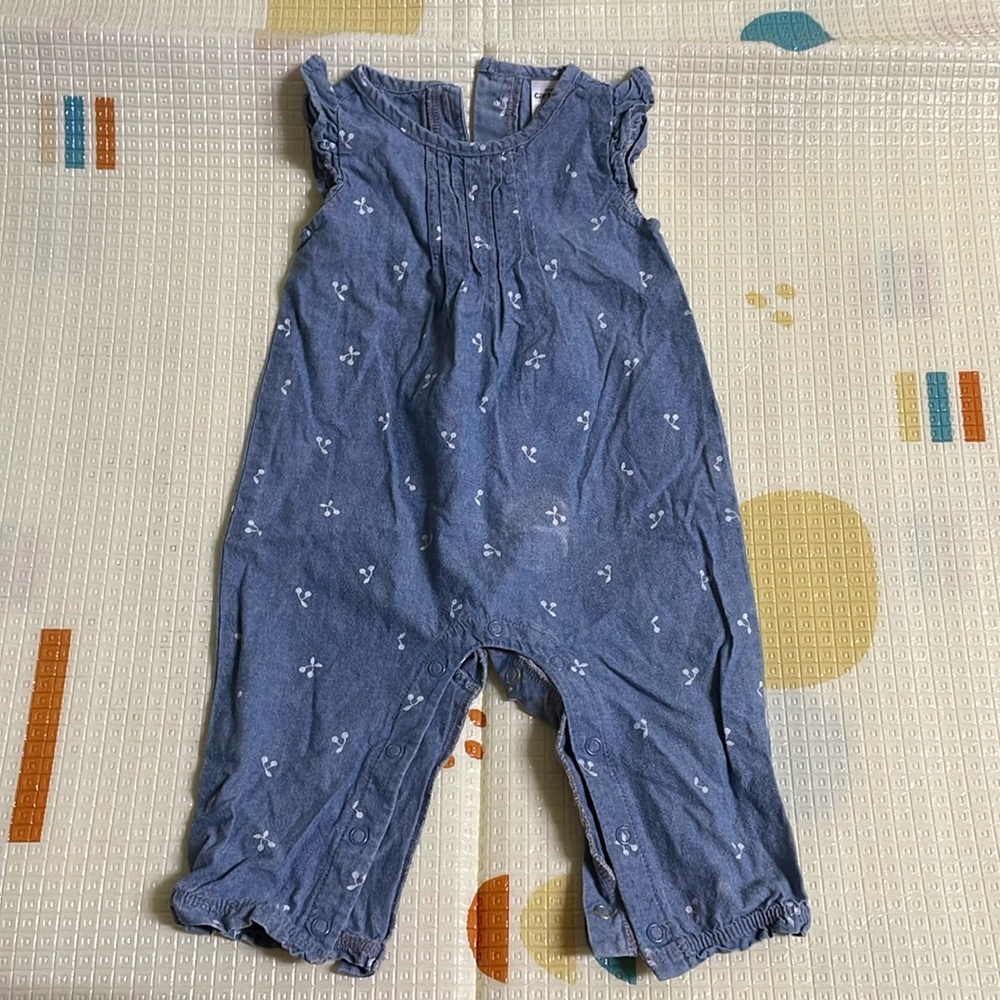 Carter’s 6 months denim cherry pattern